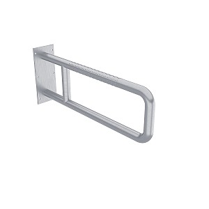 Brushed stainless steel Fixed support grab bar 600 mm U shape. Diameter 32 mm. Brushed surface - matt. Stainless steel (18/8).