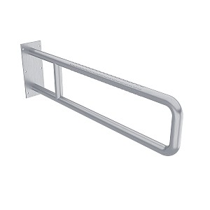 Brushed stainless steel Fixed support grab bar 800 mm U shape. Diameter 32 mm. Brushed surface - matt. Stainless steel (18/8).