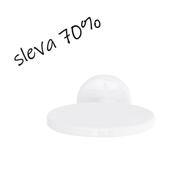 Celokovový mýdelník-bílý