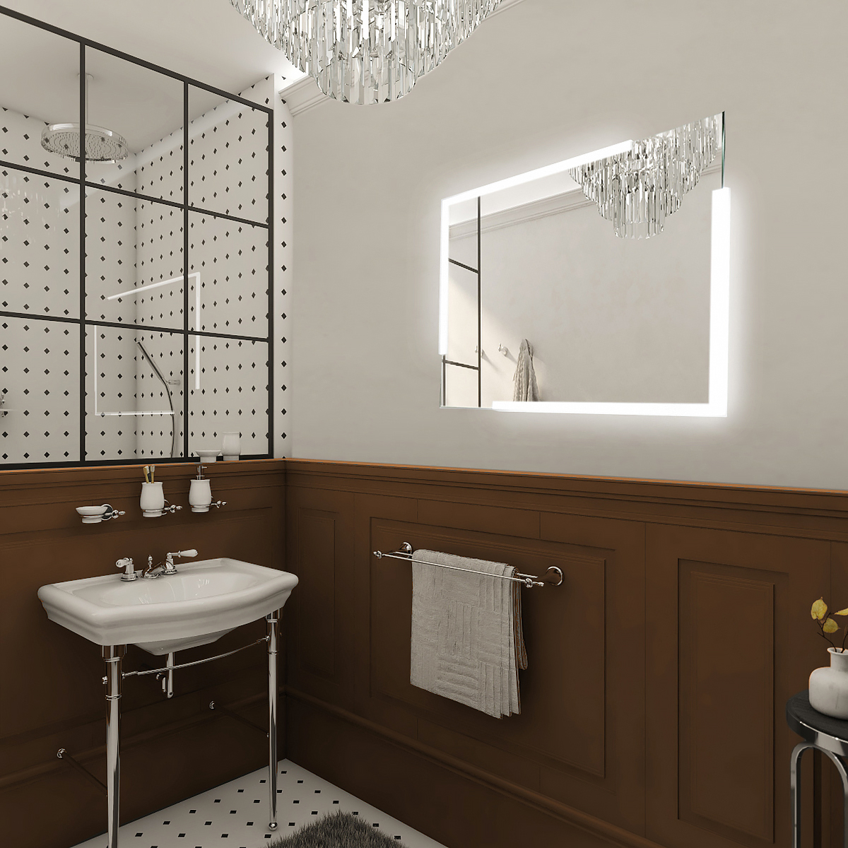 LED zrcadlo 60 x 80