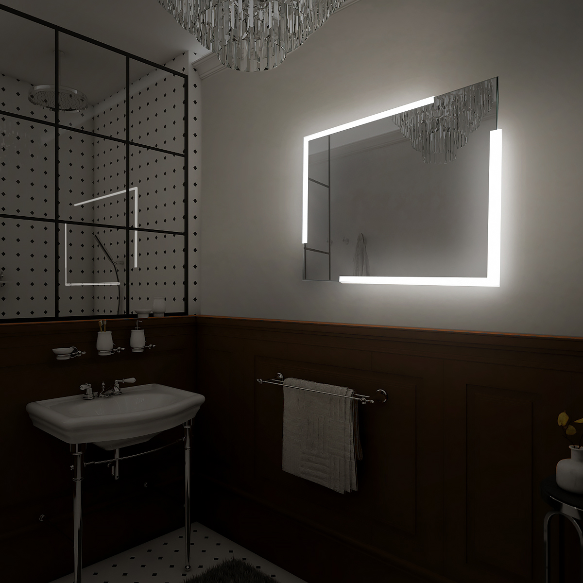LED zrcadlo 60 x 80
