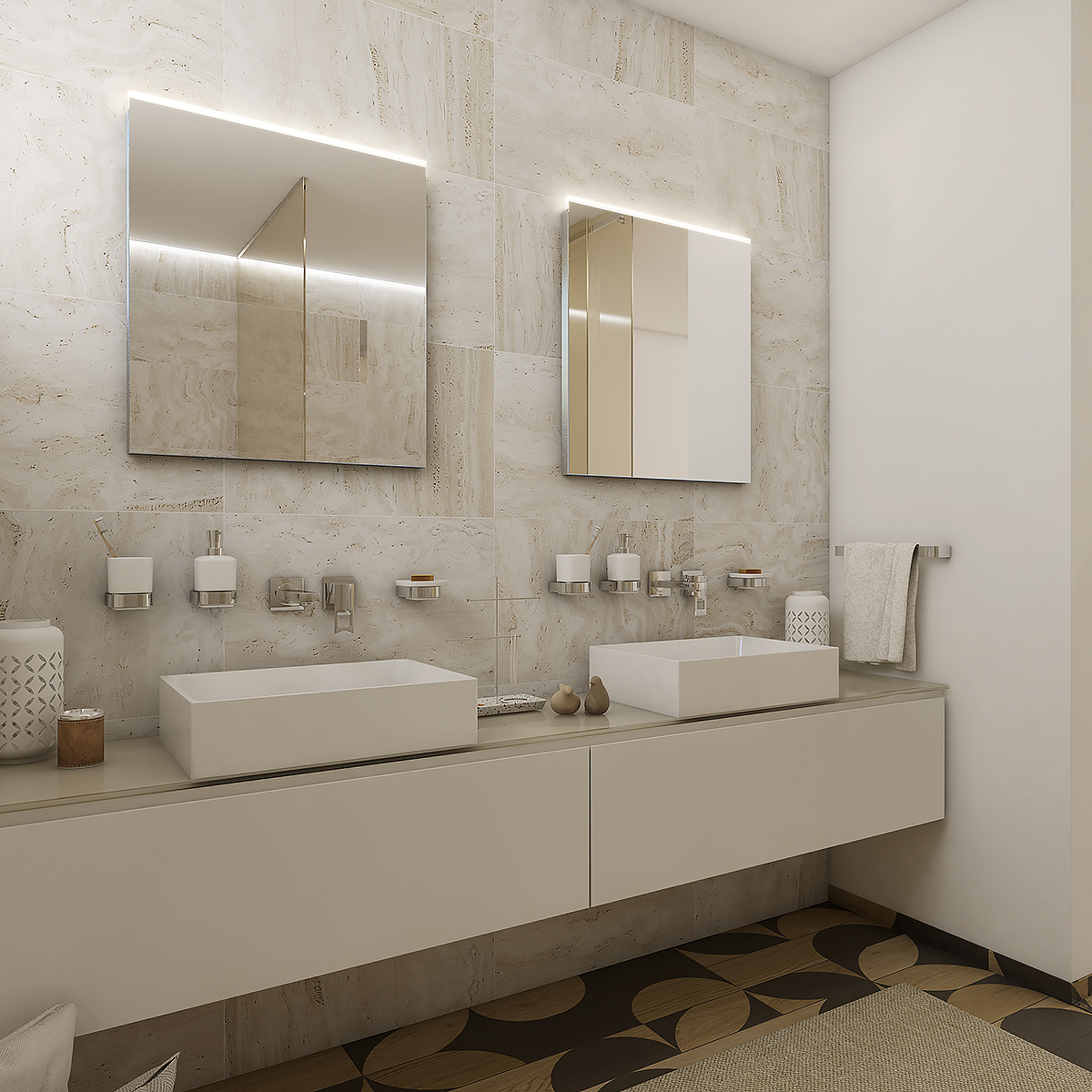 LED zrcadlo 80 x 60