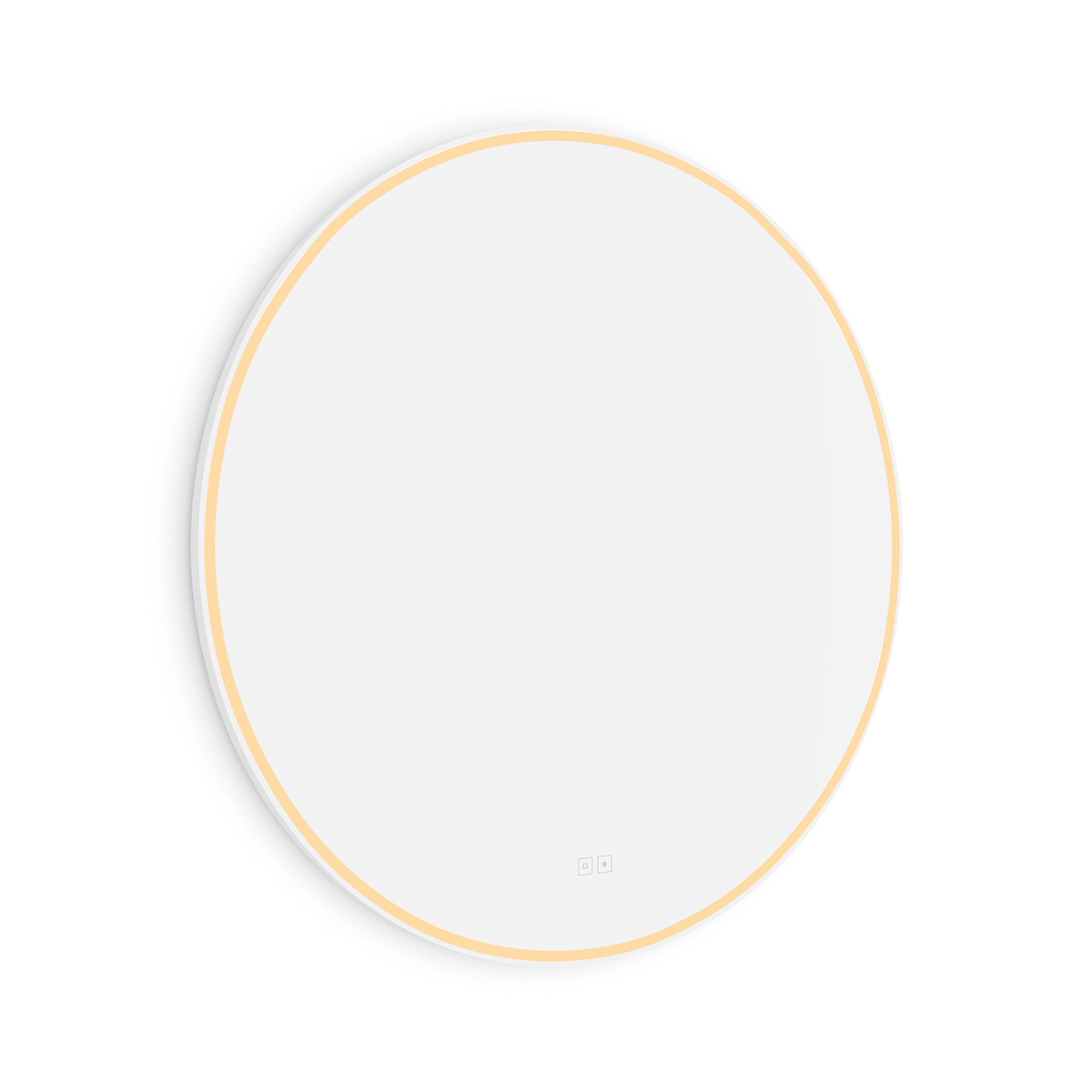 Bílé kulaté LED zrcadlo pr. 90 mm, dotykový senzor