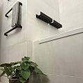 Black shower shelf