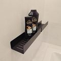 Black shower shelf