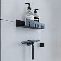 Black shower shelf 50 cm