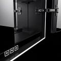 Black LED backlit mirror cabinet 400 LEFT.
