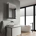 Black LED backlit mirror cabinet 400 RIGHT.
