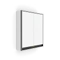 Black LED backlit mirror cabinet 600.