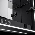 Black LED backlit mirror cabinet 1200.
