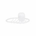 Wire soap dish - white