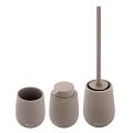 Soap dispenser, toothbrush cup, toilet brush holder