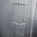 Hanging wire shelf 2 tiers CHROME