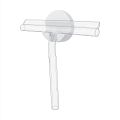 Separate magnetic shower squeegee hook, white, UN MAGNET-05