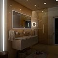 LED mirror 1200x700 with two touch sensor