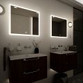 LED mirror 600x600 with two  touch sensor