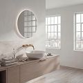 LED mirror with backlight, diameter 700, touch sensor