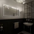 Black LED mirror 1400x700 with two touch sensor