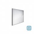 Černé LED zrcadlo 600x600 s dotykovým senzorem