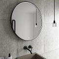 BLACK ROUND LED mirror dia. 700 with two touch sensor