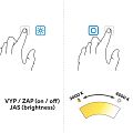 BLACK LED mirror 450x900 with two touch sensor