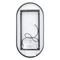 BLACK LED mirror 450x900 with two touch sensor