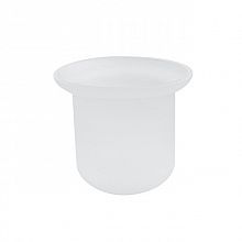 Toilet brush container Spare container for toilet brush made of satin glass.