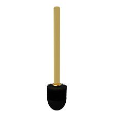 Brushed gold Toilet brush Replacement toilet brush with a solid square brass handle.