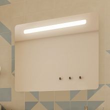 Aluminium LED mirror 800x600 Illuminated bathroom LED mirror. Output 10 W, temperature 6500 K. 720 Lumens.