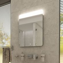 Aluminium LED mirror 500x700 with touch sensor Illuminated bathroom LED mirror. Output 7,5 W. Possibility of setting color temperature 3000 - 6500 K. 540 Lumens.