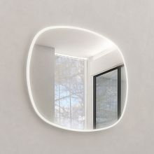 Aluminium Oval LED mirror dia. 700 with two touch sensor Oval LED illuminated bathroom mirror. Output 28 W. Possibility of setting color temperature 3000 - 6500 K. The possibility of setting the luminosity intensity. 2592 Lumen.