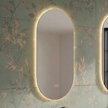 Nimco oválné LED zrcadlo s podsvícením, stmívač, 50 x 100 ZP 52004LVX