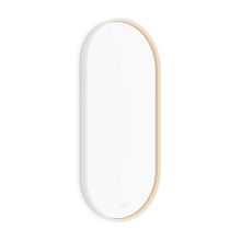 White WHITE LED mirror 50 x 100, touch sensor Bathroom OVAL LED mirror with frame 50x100. Color white matt. All-round lighting. Color and brightness adjustment with sensor with memory. Switching on with sensor and wall switch.