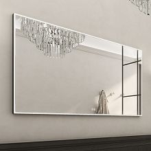 Black Black LED mirror 1200x700 with two touch sensor Illuminated bathroom LED mirror. Output 55 W. Possibility of setting color temperature 3000 - 6500 K. The possibility of setting the luminosity intensity. 3960 Lumens.