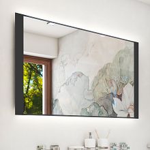 Black Black LED mirror 800x600 with touch sensor Illuminated bathroom LED mirror. Output 23 W. Possibility of setting color temperature 3000 - 6500 K. 1656 Lumen.