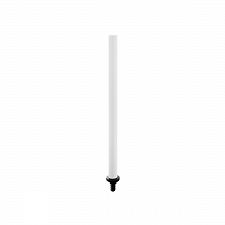 White Tabo brush top handle The upper handle of the toilet brush is white matte. Stainless steel.