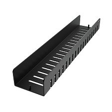 Black Black shower shelf 50 cm Black matte metal shower shelf.