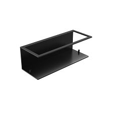 Black Black shower shelf 25 cm Black matte metal shower shelf.