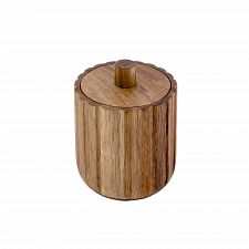 Cosmetic pad container Jar for cotton pads and other accessories. Acacia wood, FSC certified.