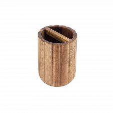 Toothbrush container Jar for brushes. Acacia wood, FSC certified.