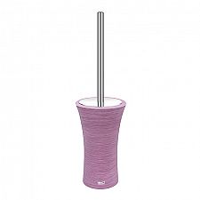 Violet Free standing toilet brush holder Free standing toilet brush holder with chrome plated handle and cover. Holder is made of polyresin.