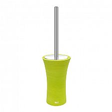 Yellow-Green Free standing toilet brush holder Free standing toilet brush holder with chrome plated handle and cover. Holder is made of polyresin.