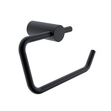 Black Black toilet paper holder Black toilet paper holder without cover.