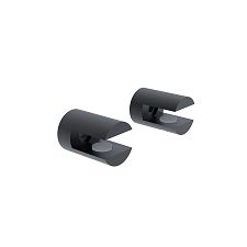 Black Individual shelf holders Black separate shelf brackets (pair) for glass with a maximum thickness of 8 mm.