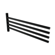 Black Black swivel towel holder, 42 cm Black swivel towel holder with four arms.