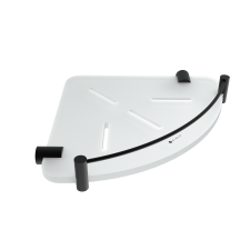 Black Black corner shelf IXI Corner shelf with milling, made of plexiglass.