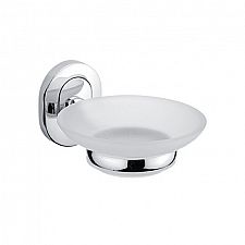 Chrome Soap dish Soap dish. Container made of satin glass.