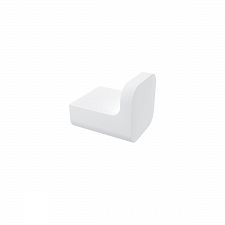 Háček minimalistický čtvercový 3x3 cm bílý mat