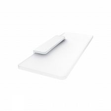 White Shelf, 30 cm Shelf. Extra clear satin glass. Size 30x11 cm. 8 mm thick glass.