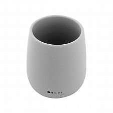 Grey Toothbrush cup Toothbrush cup. Light gray matte. Soft-touch Surface.